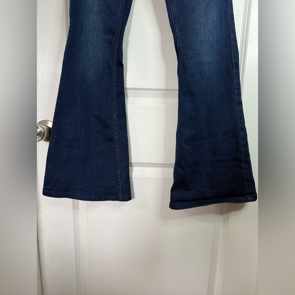 Free People Women’s Dark Denim Penny Pull-On Flare Jeans - Size 26 - Picture 2 of 9